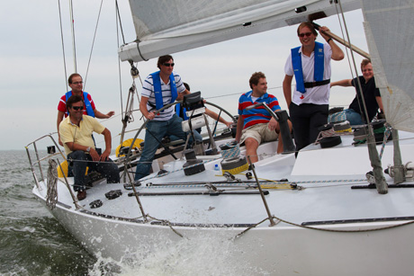 Frers 45 sailing yacht at Rabobank corporate water event by SailingEvents